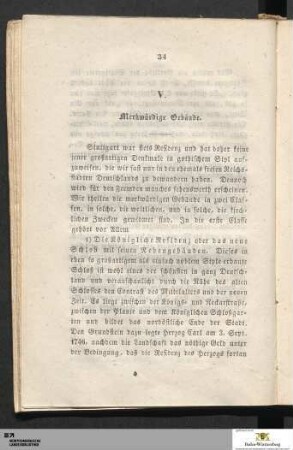 V. Merkwürdige Gebäude