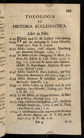391-492, Theologica et Historica Ecclesiastica.