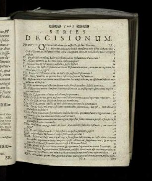Series Decisionum