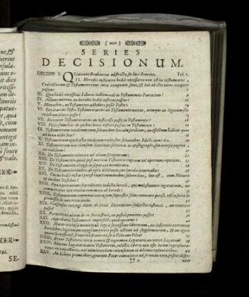 Series Decisionum
