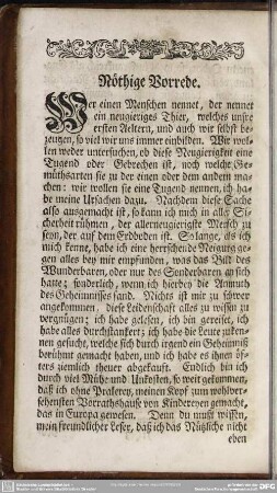 Nöthige Vorrede