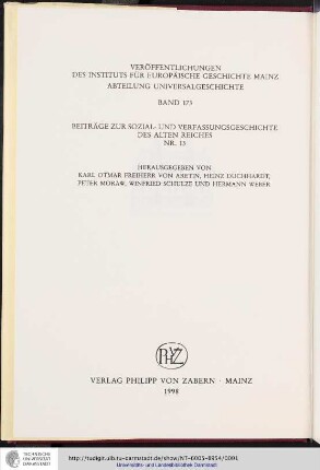 Reichskonstitution und Nation : Verfassungsreformprojekte für das Heilige Römische Reich Deutscher Nation im politischen Schrifttum von 1648 bis 1806