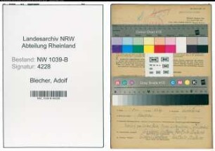 Entnazifizierung Adolf Blecher , geb. 06.09.1896 (Lehrer)