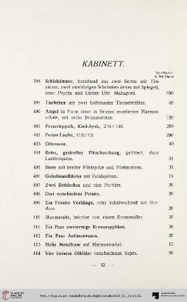 Kabinett (Nr. 398-419)