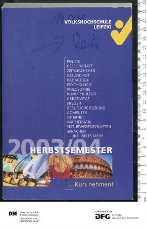 Programm 2. Semester 2003/2004