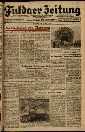 Ausgabe vom Mittwoch, den 28. Juni 1944.
