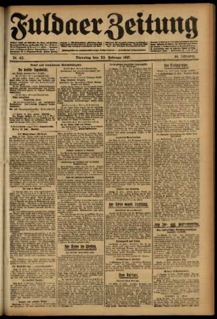 Ausgabe vom Dienstag, den 20. Februar 1917.