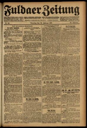 Ausgabe vom Dienstag, den 20. Februar 1917.