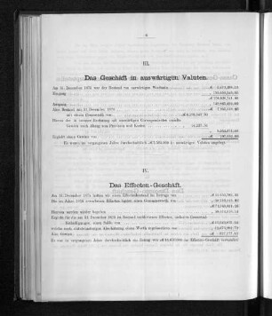 IV. Das Effecten-Geschäft.