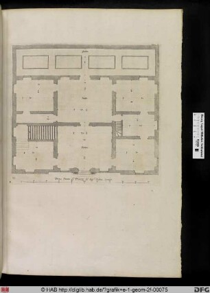 Prima Pianta del Palazzo del Sigr. Andrea Spinola.