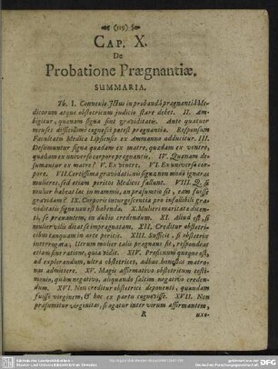 Cap. X. De Probatione Praegnantiae