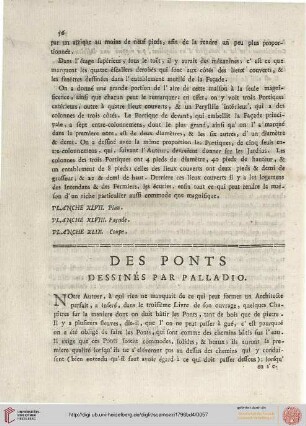 Des ponts dessinées par Palladio
