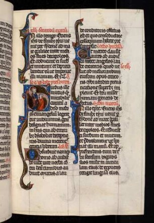 Historisierte Initiale: S(urdus ille): Jesus heilt einen Stummen