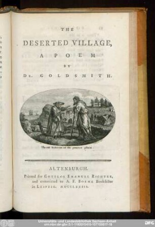 The Deserted Village, A Poem By Dr. Goldsmith.