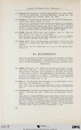 XI. Buchwesen (Nr. 2181-2308)