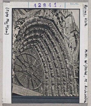 Reims: Kathedrale, mittleres Westportal, rechte Archivolten