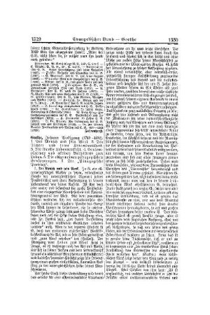Goethe, Johann Wolfgang : [Nachträge]