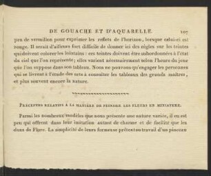 Préceptes Relatifs A La Manière De Peindre Les Fleurs En Miniature.