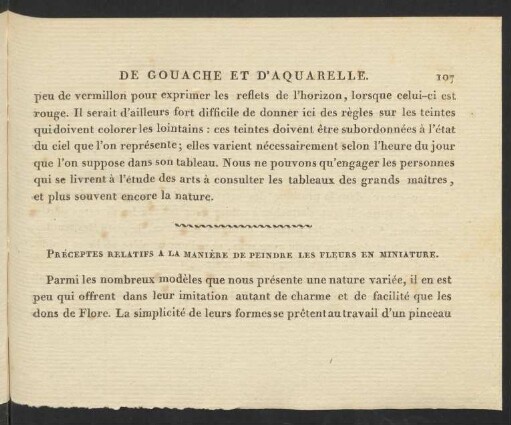 Préceptes Relatifs A La Manière De Peindre Les Fleurs En Miniature.