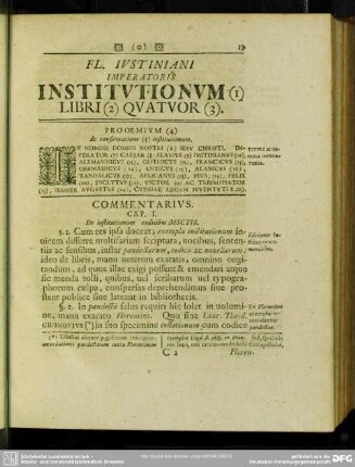 FL. Iustiniani Imperatoris Institutionum Libri Quatuor
