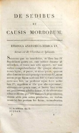 De sedibus et causis morborum per anatomen indagatis : libri quinque: in quibus continentur dissectiones et animadversiones propemodum innumerae, medicis, chirurgis, anatomicis profuturae, 7