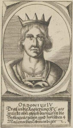 Bildnis von Ordonius IV., König von Spanien