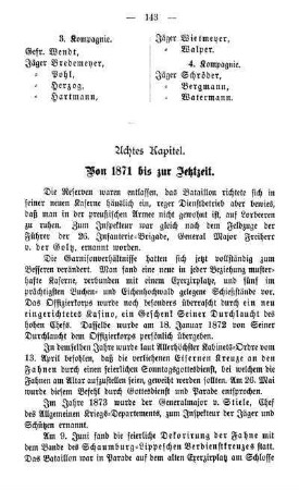 Achtes Kapitel. Von 1871 bis zur Jetztzeit.