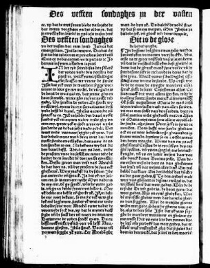 Des vefften sondaghes yn der vasten [...]