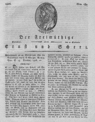 Nro. 189, Sonnabend den 20. September 1806