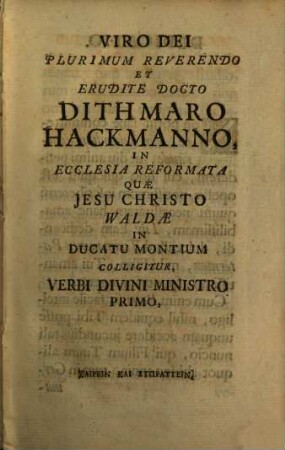 Praecidanea sacra : sive animadversionum philologico-criticarum ad textum originalem veteris testamenti tom. primus ; exhibens Genesin, Exodum, Leviticum