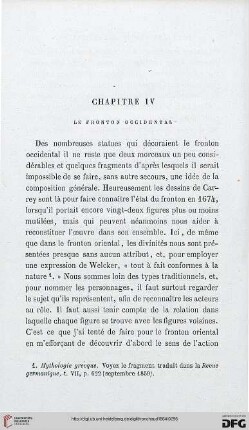 Chapitre IV: Le fronton occidental