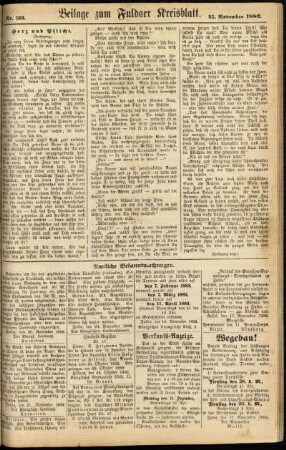 Zweite Ausgabe vom Samstag, den 25. November 1882.
