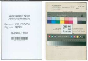 Entnazifizierung Franz Rummel , geb. 09.10.1900 (Revierfoerster)
