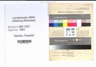 Entnazifizierung Friedrich Kleinke , geb. 31.08.1903 (Ingenieur)
