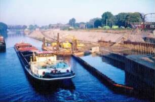 Bauarbeiten unterer Vorhafen Schleuse Gelsenkirchen/Rhein-Herne-Kanal