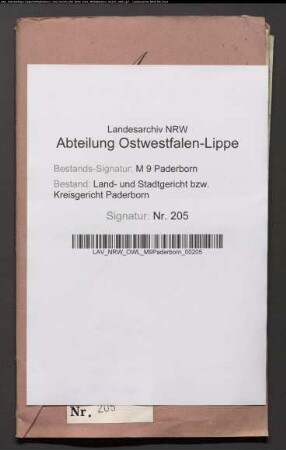 Bäckermeister Heinrich Effting zu Paderborn