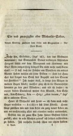 Ein und zwanzigster oder Michaelis-Sektor