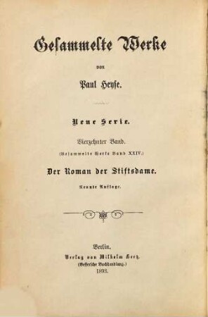 Gesammelte Werke, 24
