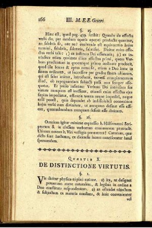 Quaestio X. De Distinctione Virtutis.
