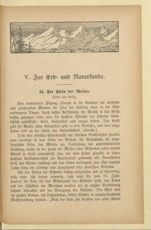 V. Zur Erd- und Naturkunde