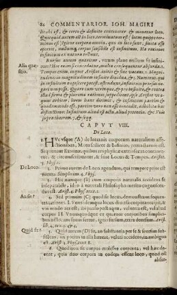 Caput VIII. De Loco
