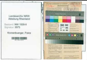 Entnazifizierung Franz Kronenbuerger , geb. 10.04.1903 (Garagenmeister)