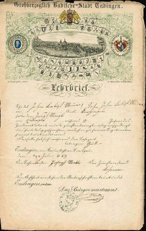 Auswanderung: Baptist Meier, Endingen, nach Nordamerika