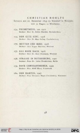 Christian Rohlfs (Nr. 174-180)