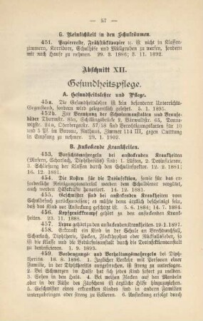 Abschnitt XII. Gesundheitspflege