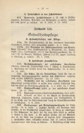 Abschnitt XII. Gesundheitspflege