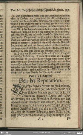 Das LVI. Capitel. Von der Reputation
