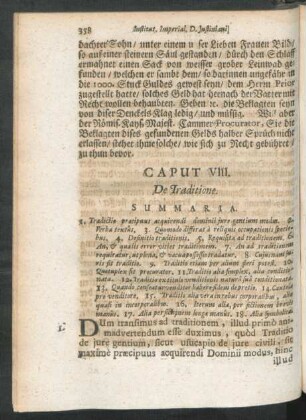 Caput VIII. De Traditione