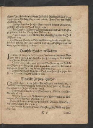Deutsche Artzney-Bücher.