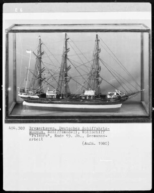 Vollschiff "Palmyra", Ende 19. Jahrhundert, Seemannsarbeit